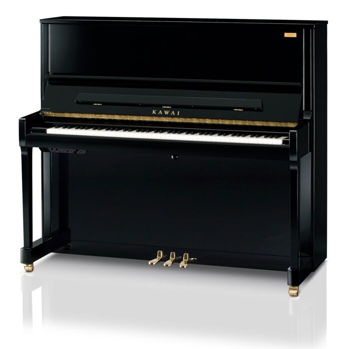Kawai-Klavier K-500 Aures 2, schwarz poliert, Beschläge Messing