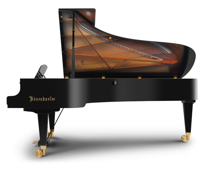 Bösendorfer - Modell Concert Grand 280VC, schwarz, offener Flügel