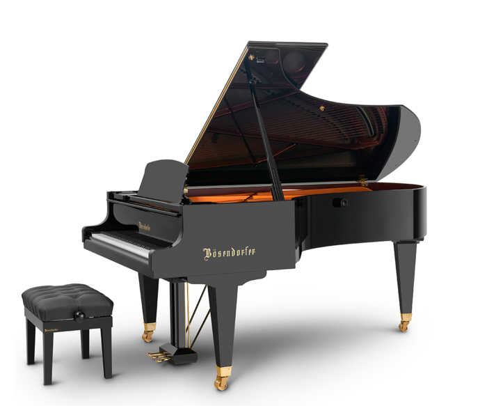 Bösendorfer - Modell Grand Piano 225, schwarz, offener Flügel
